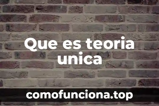 Que es el concepto compensacion nacional unica 5 Que es teoria unica