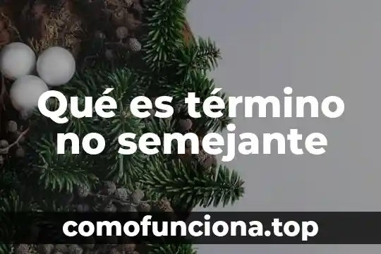 Qué es el término anglosajón 4 Qué es término no semejante