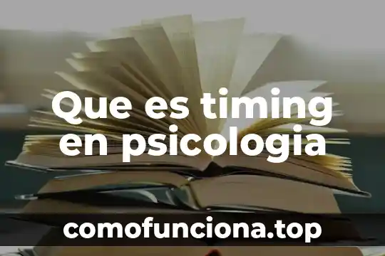 Que es ser nihilistas en psicologia 4 Que es timing en psicologia