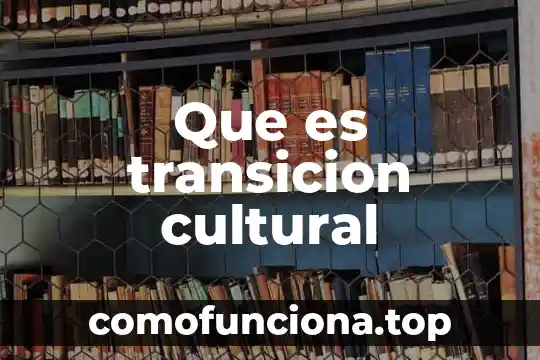 Que es la transicion del pensamiento en ciencias sociales 3 Que es transicion cultural