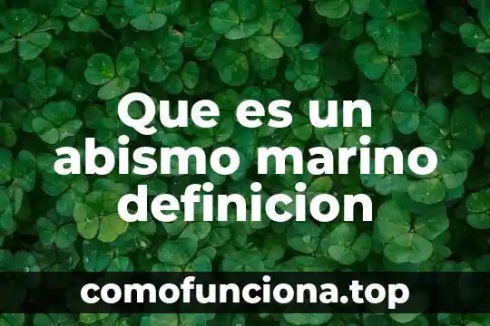 Qué es un percance definición 8 Que es un abismo marino definicion