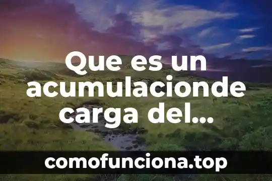 Que es la manipulacion manual de carga 4 Que es un acumulacionde carga del mismo signo