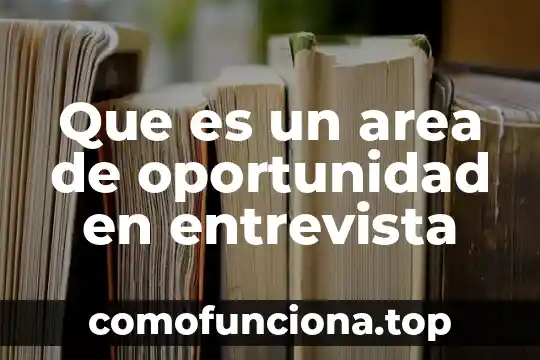 Investigar que es un area funcional de una empresa 8 Que es un area de oportunidad en entrevista