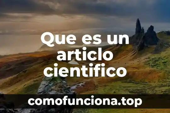 Qué es mecánica concepto científico 7 Que es un articlo cientifico