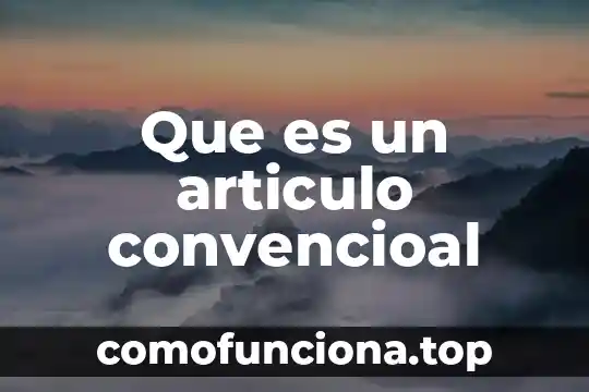 Que es una sociedad articulo 6 Que es un articulo convencioal