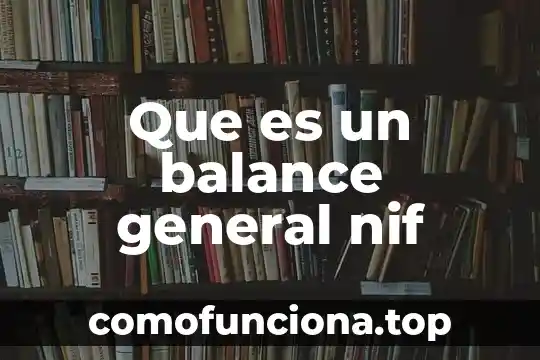 Que es el balance de linea de produccion 3 Que es un balance general nif