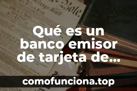 Que es una sociedad de credito nacional 4 Qué es un banco emisor de tarjeta de crédito