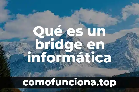 Que es valores lógicos 3 Qué es un bridge en informática