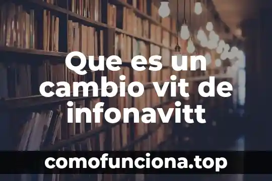 Que es cambio de identidad 3 Que es un cambio vit de infonavitt