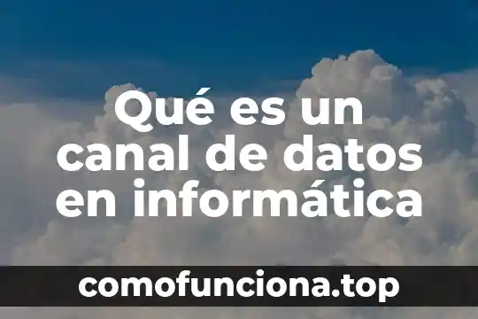 Que es sistema manejador de base de datos 8 Qué es un canal de datos en informática
