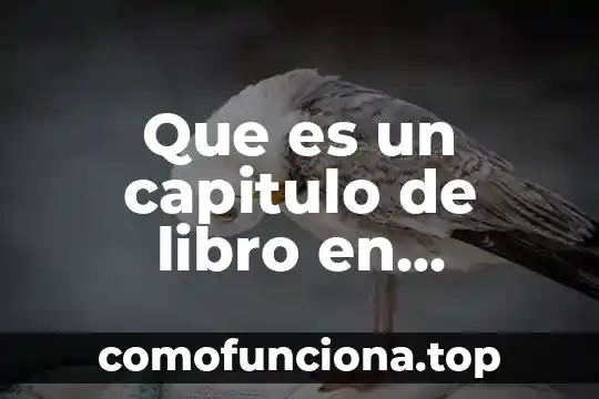 Que es el capitulo planta 4 Que es un capitulo de libro en investigacion