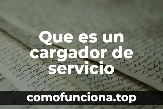 Que es un bien y un servicio segun autores 6 Que es un cargador de servicio