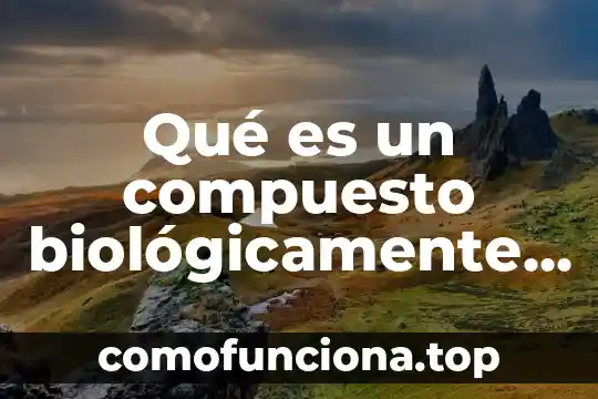 Solvente activo que es 7 Qué es un compuesto biológicamente activo