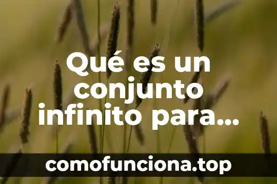 Qué es ser un conjunto denso 5 Qué es un conjunto infinito para niños