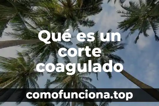 Que es clave de sol 4587m 6 Qué es un corte coagulado