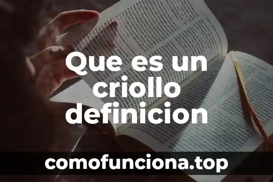 Qué es brocal definición 6 Que es un criollo definicion