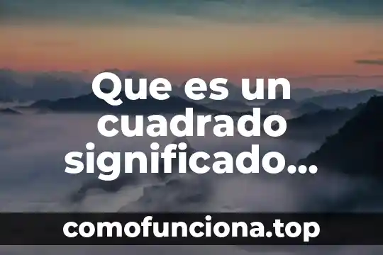 Que es un trantorno psicológico unam 6 Que es un cuadrado significado psicológico