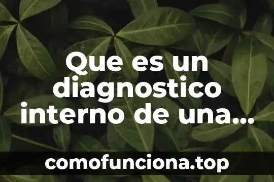 Por que es importante la cultura organizacional en una empresa 3 Que es un diagnostico interno de una empresa