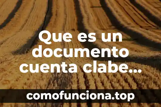 Que es clave de sol 4587m 5 Que es un documento cuenta clabe para reembolso