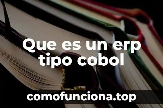 Que es un erp de ventas 7 Que es un erp tipo cobol