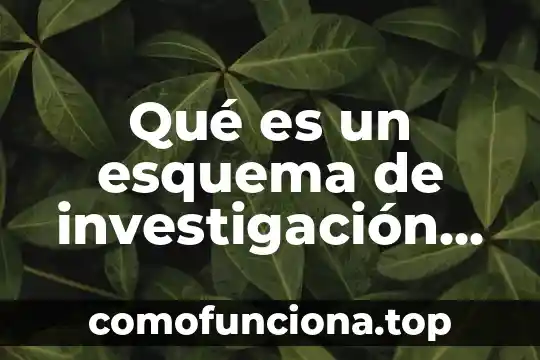 Que es un esquema de historia 6 Qué es un esquema de investigación científica