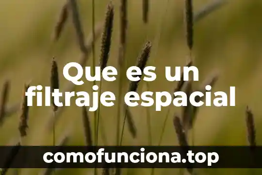Que es una estructura espacial en arquitectura 8 Que es un filtraje espacial