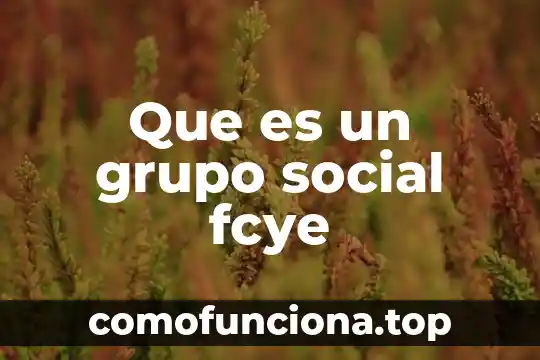 Que es conciencia de clase social 6 Que es un grupo social fcye
