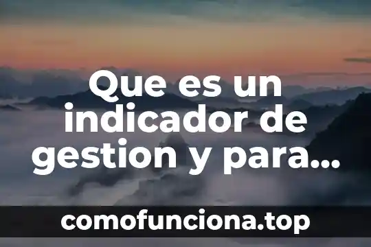Que es un campo en gestion del conocimiento 8 Que es un indicador de gestion y para que sirve