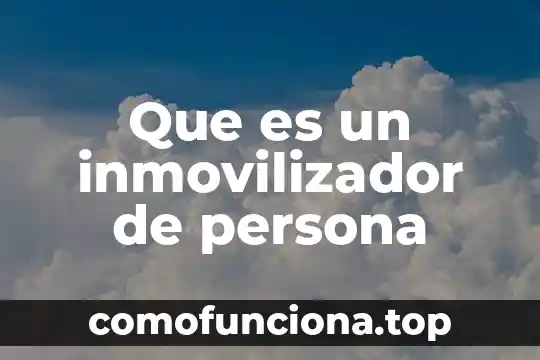 Qué es y para qué sirve el tepetate 7 Que es un inmovilizador de persona