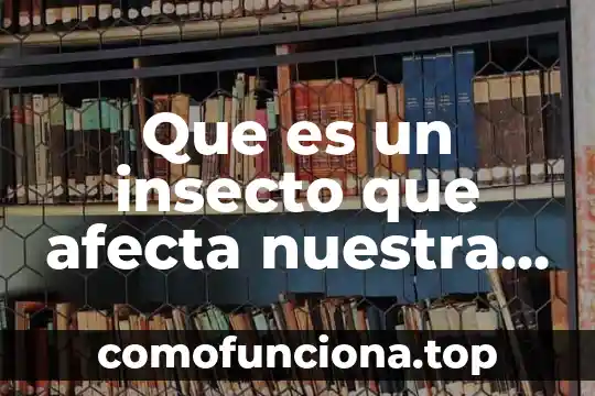 Que es un signo de alarma en salud 4 Que es un insecto que afecta nuestra salud