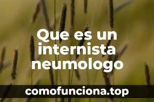 Que es una idea secundaria en un texto 3 Que es un internista neumologo