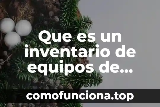 Que es los valores nims 4 Que es un inventario de equipos de computo
