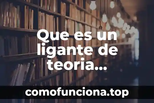 Qué es la teoría económica internacional 7 Que es un ligante de teoria molecular