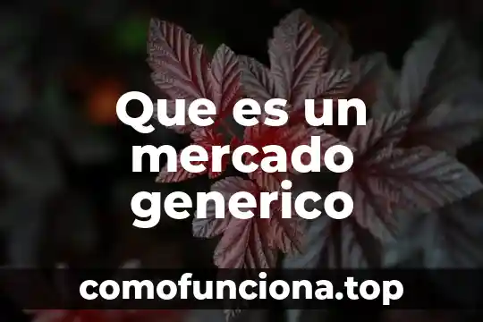 Qué es el número de transacción de Mercado Libre 5 Que es un mercado generico