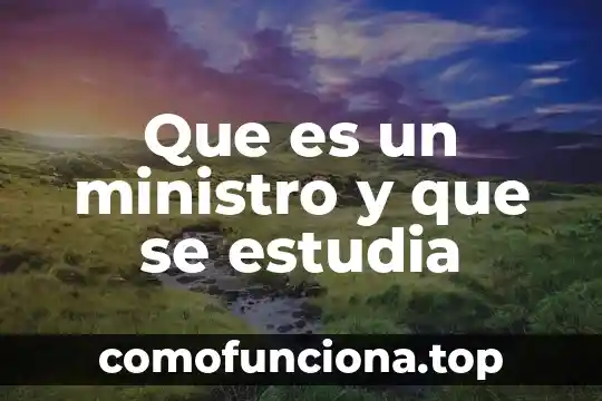 Qué es y qué estudia la estadística 7 Que es un ministro y que se estudia