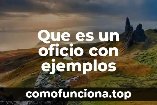 Qué es el número de oficio en una carta 6 Que es un oficio con ejemplos