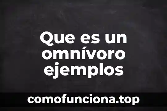Qué es denotación y connotación con ejemplos 5 Que es un omnívoro ejemplos