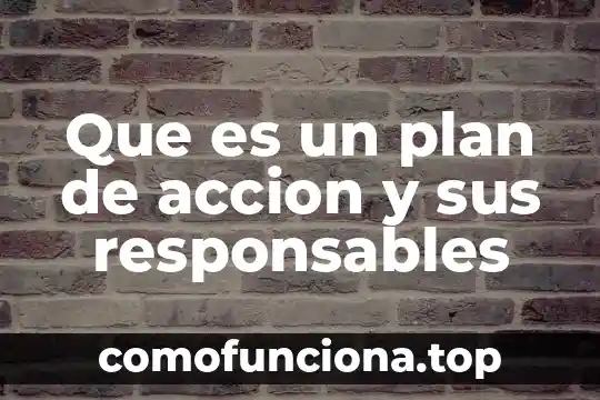 Que es la accion reciproca de una sociedad 7 Que es un plan de accion y sus responsables
