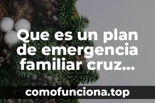 Que es un instructivo de emergencia significado 8 Que es un plan de emergencia familiar cruz roja