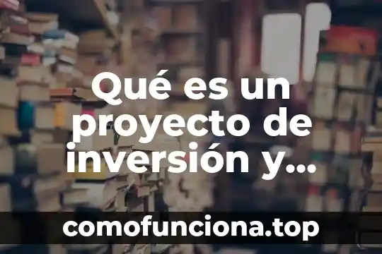 Que es una accion en una sociedad de inversion 5 Qué es un proyecto de inversión y cómo identificarlo