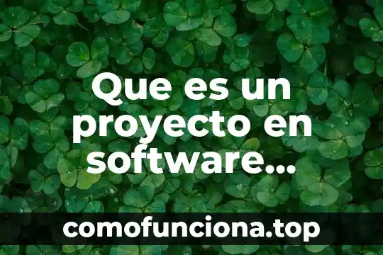 Que es un proyecto darba 8 Que es un proyecto en software administración