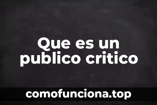 Que es pensamiento critico y sus elementos 5 Que es un publico critico