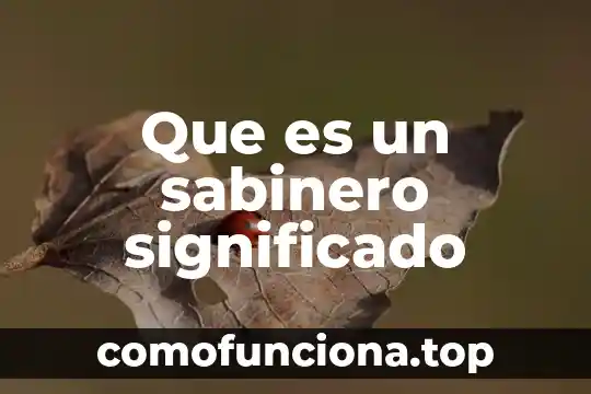 Que es juiciosa significado 4 Que es un sabinero significado