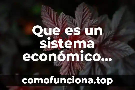 Qué es un sistema económico economipedia 8 Que es un sistema económico capitalista