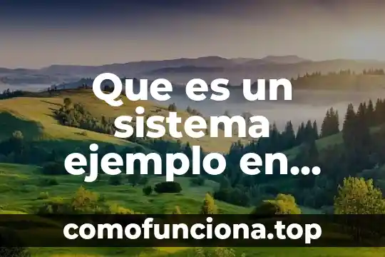 Que es rodaje del sistema cinematografico 4 Que es un sistema ejemplo en empresas