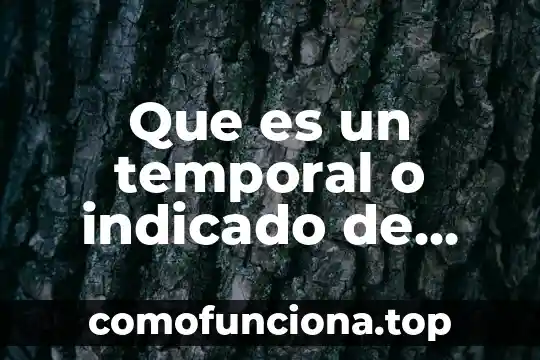 Que es la regulacion espacio temporal de la expresion genica 8 Que es un temporal o indicado de tiempo