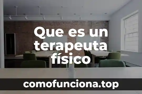 Qué es un principio físico 5 Que es un terapeuta físico