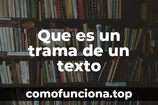 Plan trama que es 4 Que es un trama de un texto