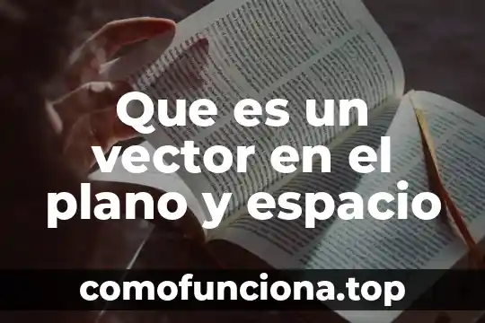 Que es la fuerza de un vector 4 Que es un vector en el plano y espacio