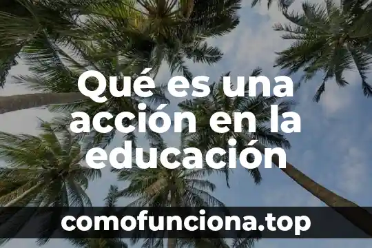 Que es la accion reciproca de una sociedad 5 Qué es una acción en la educación